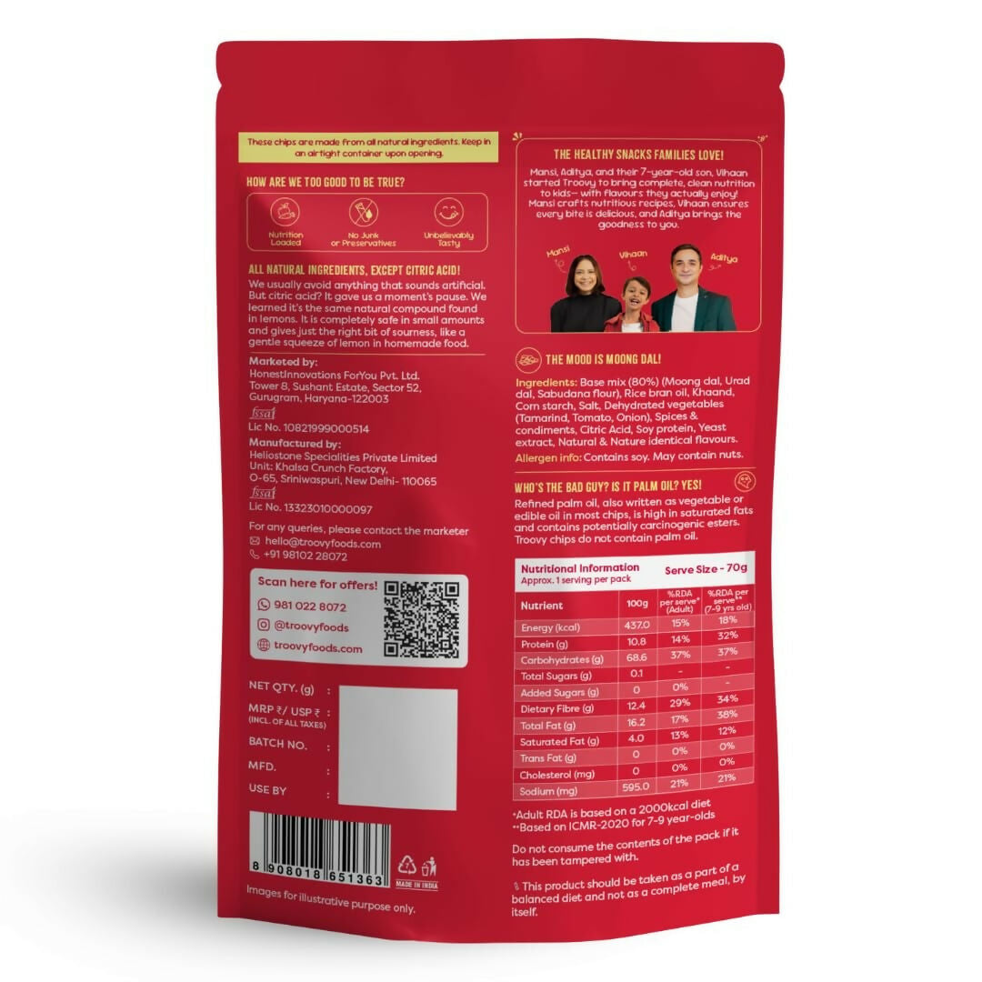 Troovy Healthy Tangy Tomato Moong Dal Chips