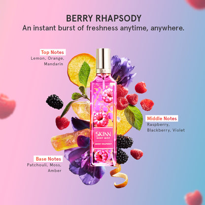 Skinn By Titan Berry Rhapsody Body Mist For Her