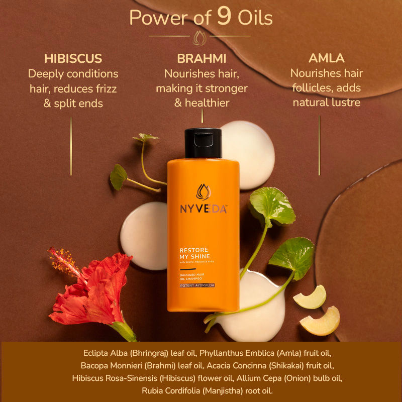 Nyveda Restore My Shine Damaged Hair Oil Shampoo - 200 ml