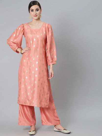 Aks Ethnic Motifs Printed Regular Kurta With Palazzos