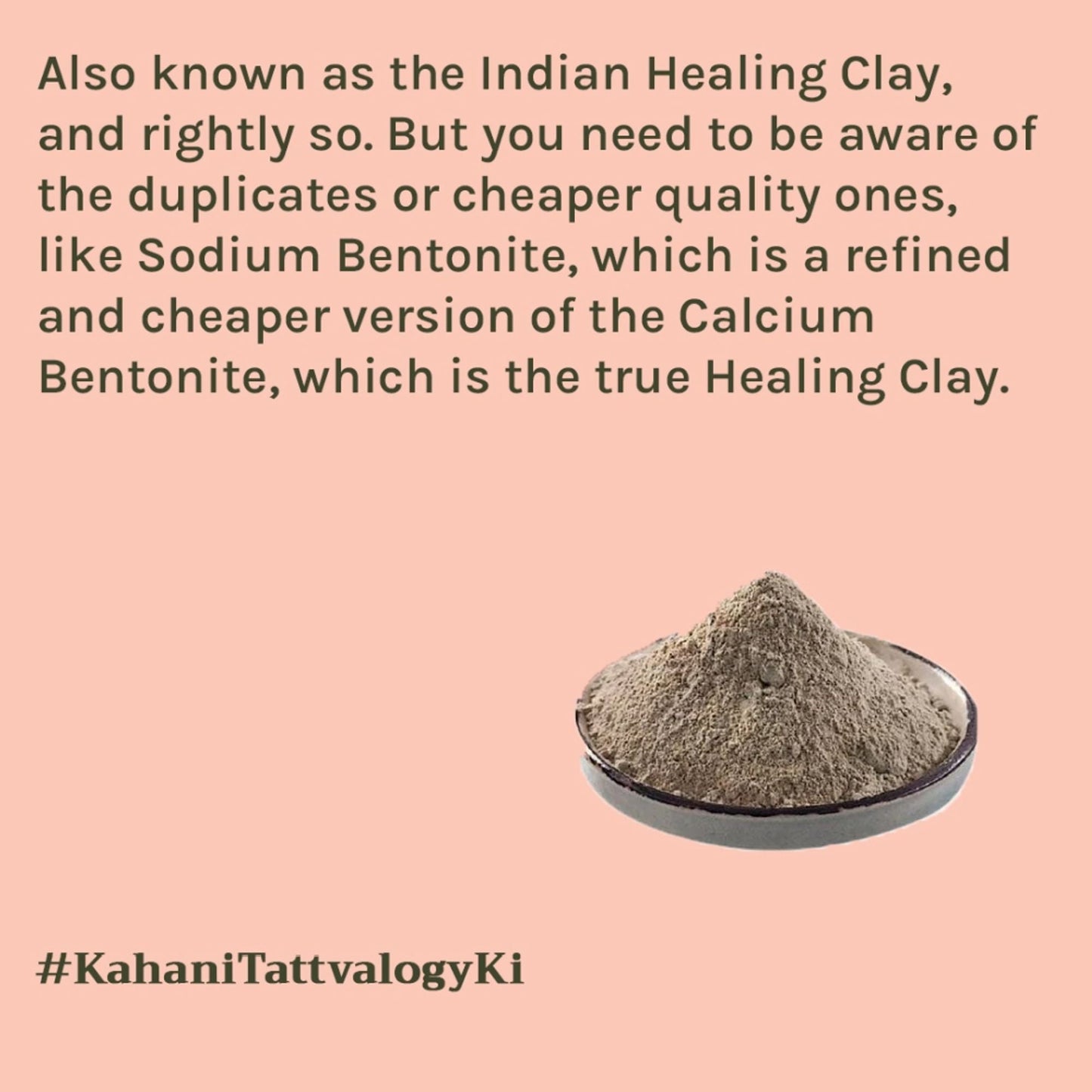 Tattvalogy Indian Bentonite Clay Powder - Detox Mask for Oily Skin, Acne and Deep Pore Cleansing