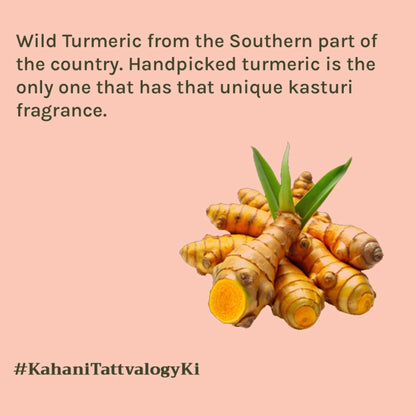 Tattvalogy Kasturi Manjal - Wild Turmeric Powder, Brightens Skin, Reduces Acne & Evens Skin Tone