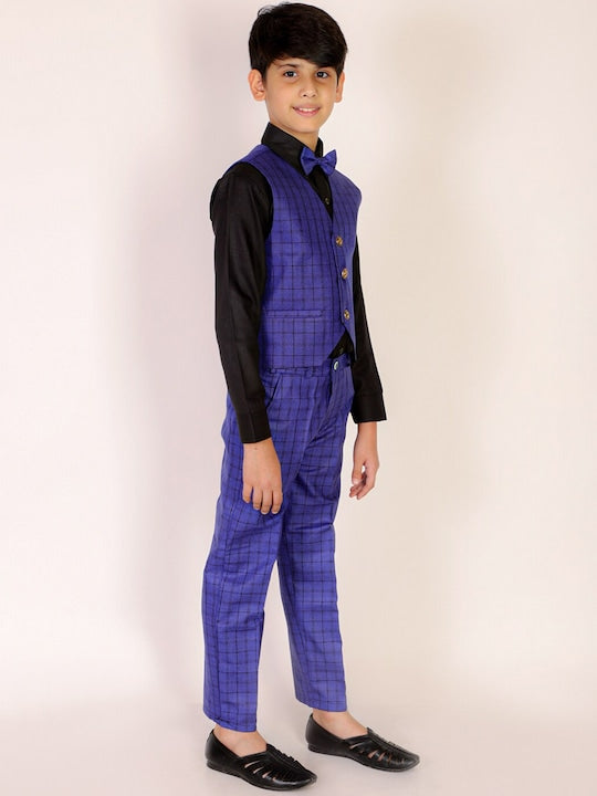 Pro Ethic Style Developer Boys 3 Piece Checked Suit Set