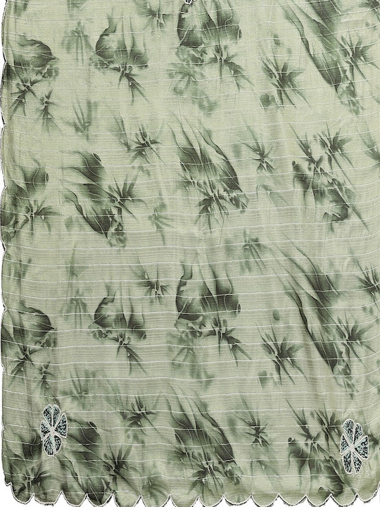 Fabmora Floral Embroidered Silk Cotton Saree