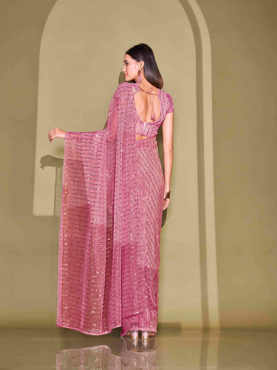Tikhi Imli Embellished Mukaish Ready to Wear Saree