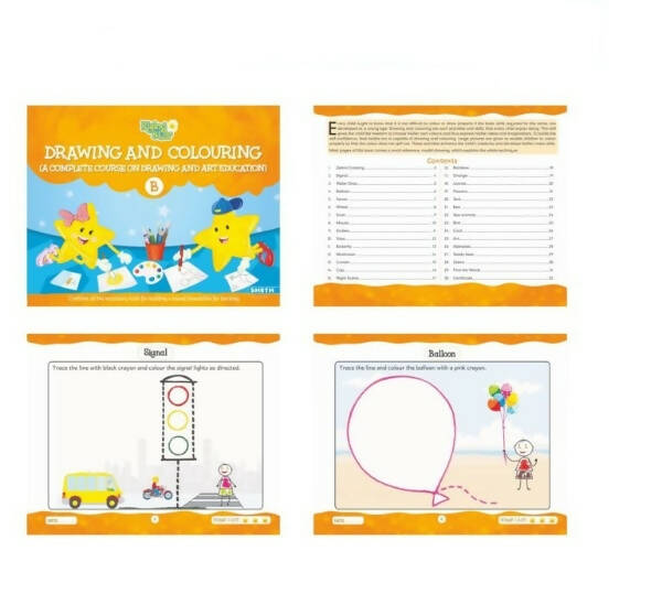 Rising Star Kids Learning Drawing, Colouring & Origami Activity Book for Junior KG Set of 3| Learn To Colour| Paper Folding Book| Ages 4-5 Years