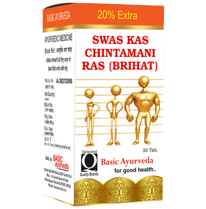Basic Ayurveda Shwas Chintamani Ras with Gold
