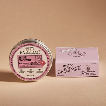 The Bare Bar Rose Jasmine Body Butter - Floral Butter Blend For Soft, Hydrated Skin