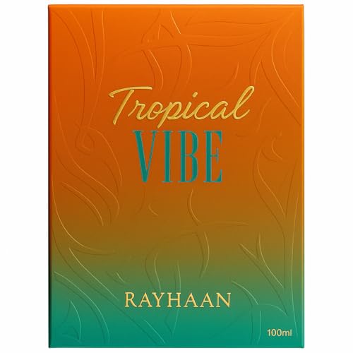 RAYHAAN Tropical Vibe Eau de Parfum Spray for Women & Men – Fruity Floral Woody Long-Lasting Perfume with Mango, Pineapple, Coconut & Amber Notes – Fresh Summer Beach Fragrance