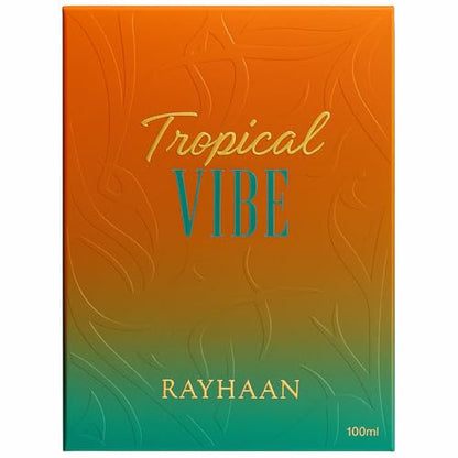 RAYHAAN Tropical Vibe Eau de Parfum Spray for Women & Men – Fruity Floral Woody Long-Lasting Perfume with Mango, Pineapple, Coconut & Amber Notes – Fresh Summer Beach Fragrance