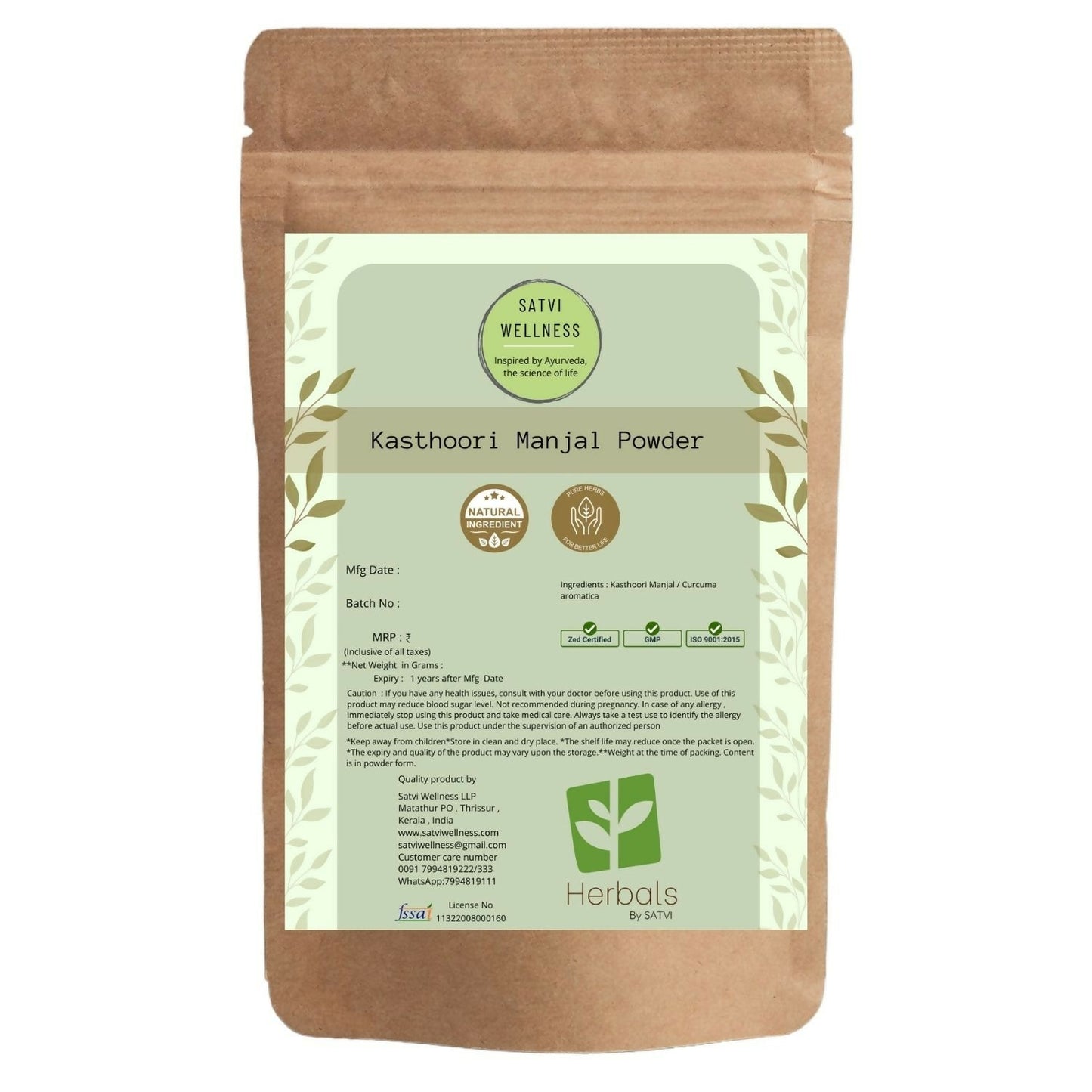 Satvi Wellness Kasthuri Manjal Powder