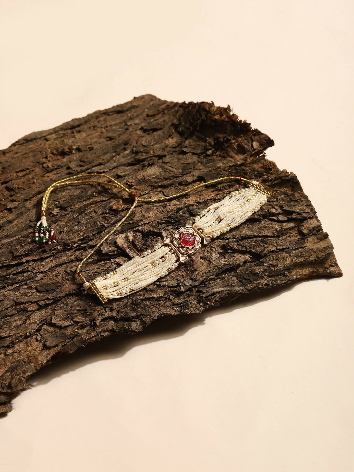 Women's Gold-Polished Necklace - Ruby Raang