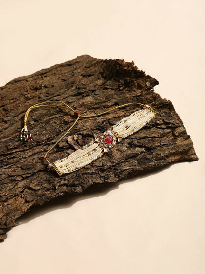 Women's Gold-Polished Necklace - Ruby Raang