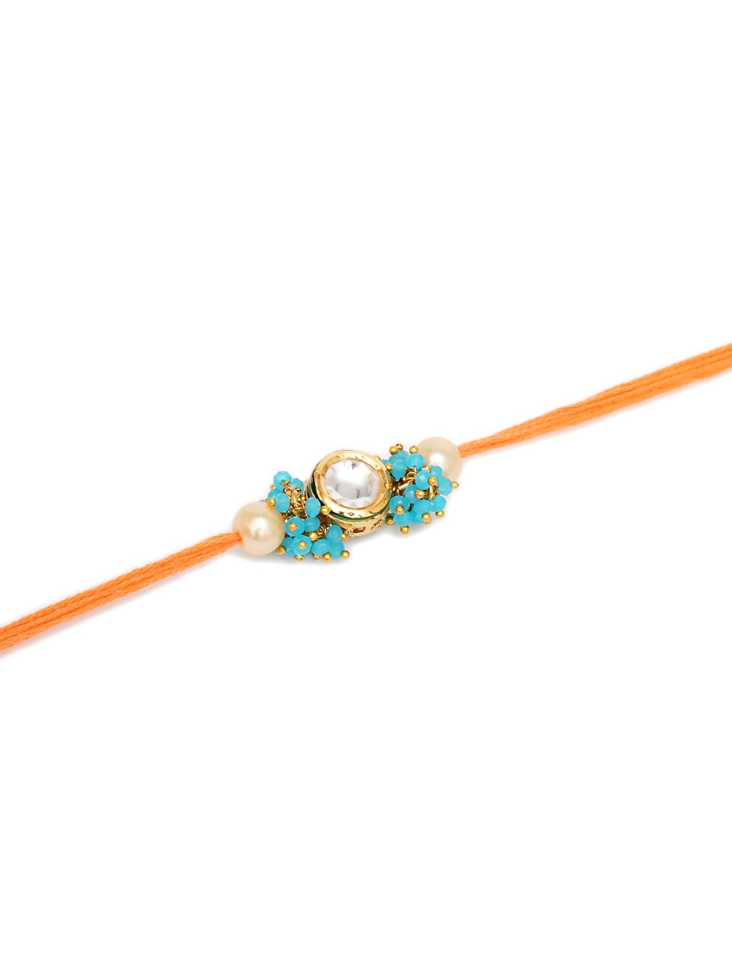 Designer kundan Rakhi - Ruby Raang