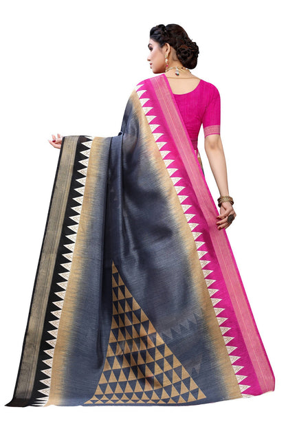 Vamika Grey Linen Jari Border Saree (GUNJAN GREY)