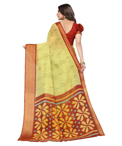 Vamika Cotton Light Green Jari Border Bollywood Style Saree (DINO LIGHT GREEN)