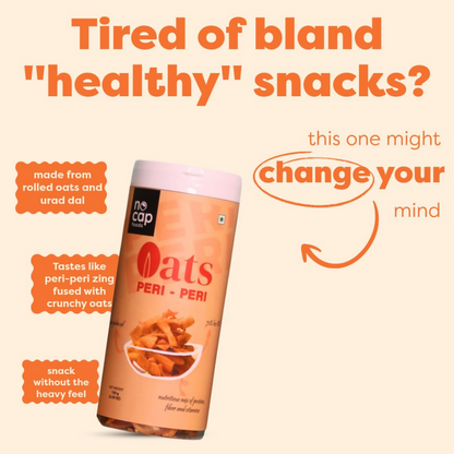 Nocap foods Zero Guilt Healthy Chips - Oats Peri Peri