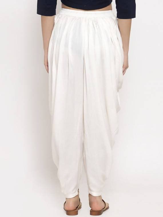 Cheera Women’s White Dhoti Pant CH07D