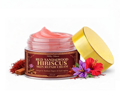 Milky Moon Red Sandalwood & Hibiscus Face Cream For Anti-Aging & Wrinkles