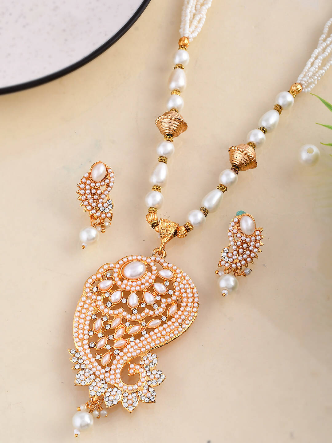 VOJ Women Gold Color stainless steel Jewellery Set