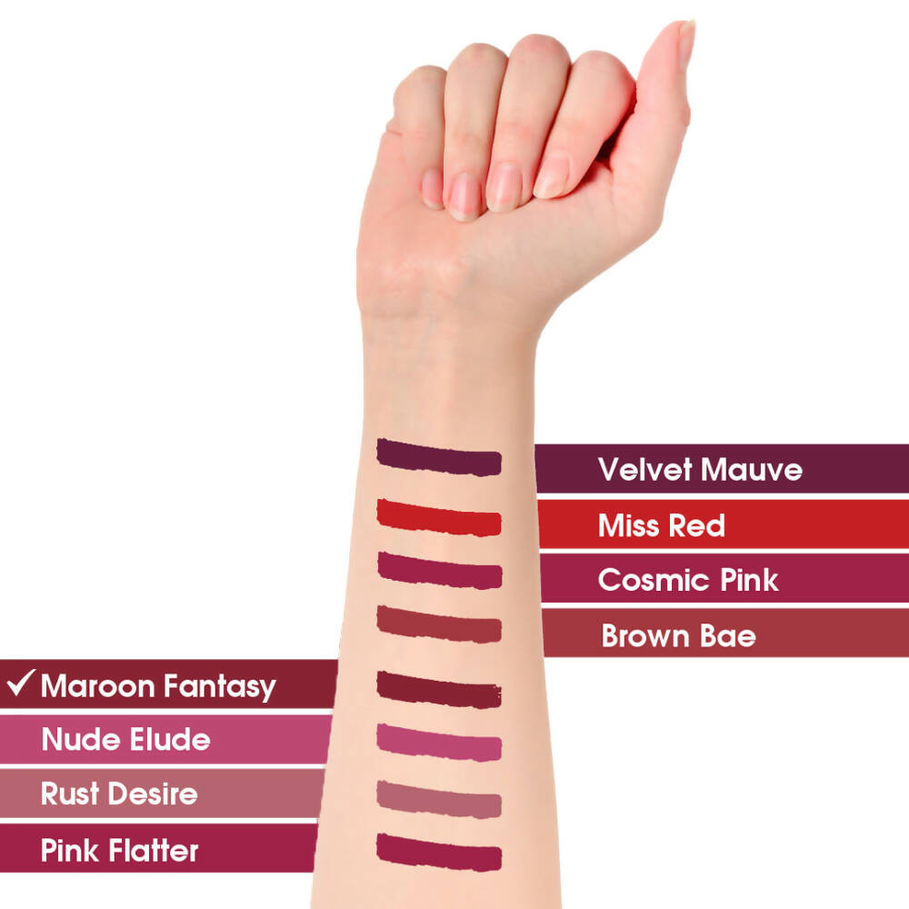 T.A.C - The Ayurveda Co. Liquid Matte Maroon Fantasy Lipstick