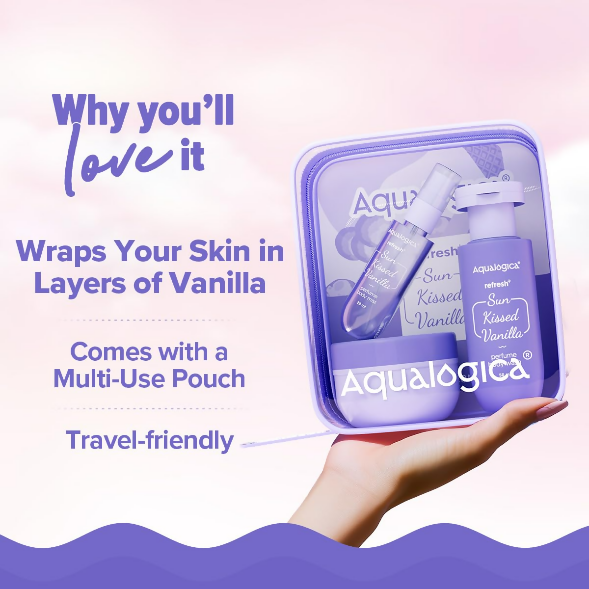 Aqualogica Refresh+ Vanilla Body Care Gift Set Kit