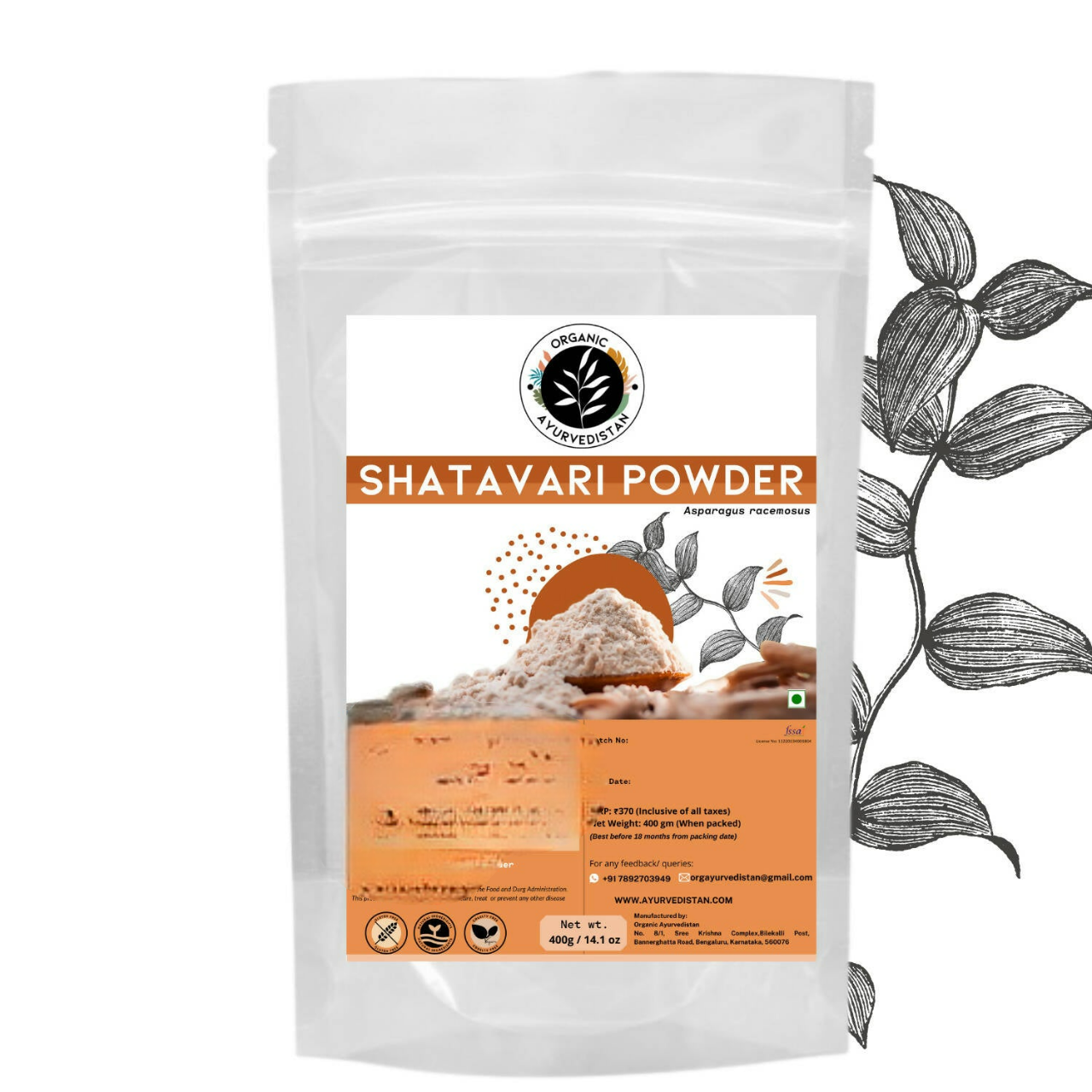 Organic Ayurvedistan Shatavari Powder