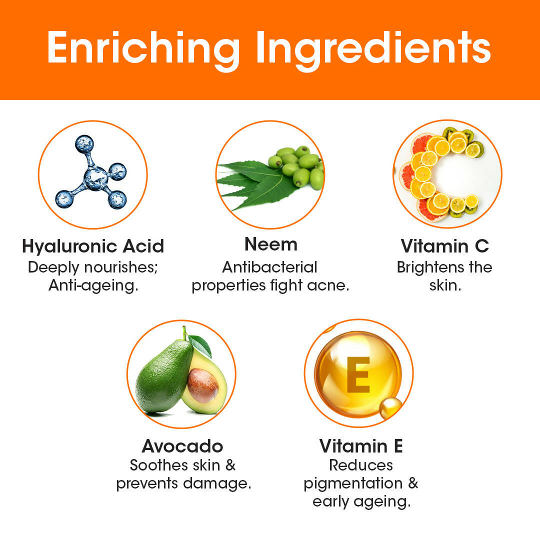 T.A.C - The Ayurveda Co. Vitamin C Foaming Face Wash for Face Brightening, Clean & Glowing Skin for Women & Men