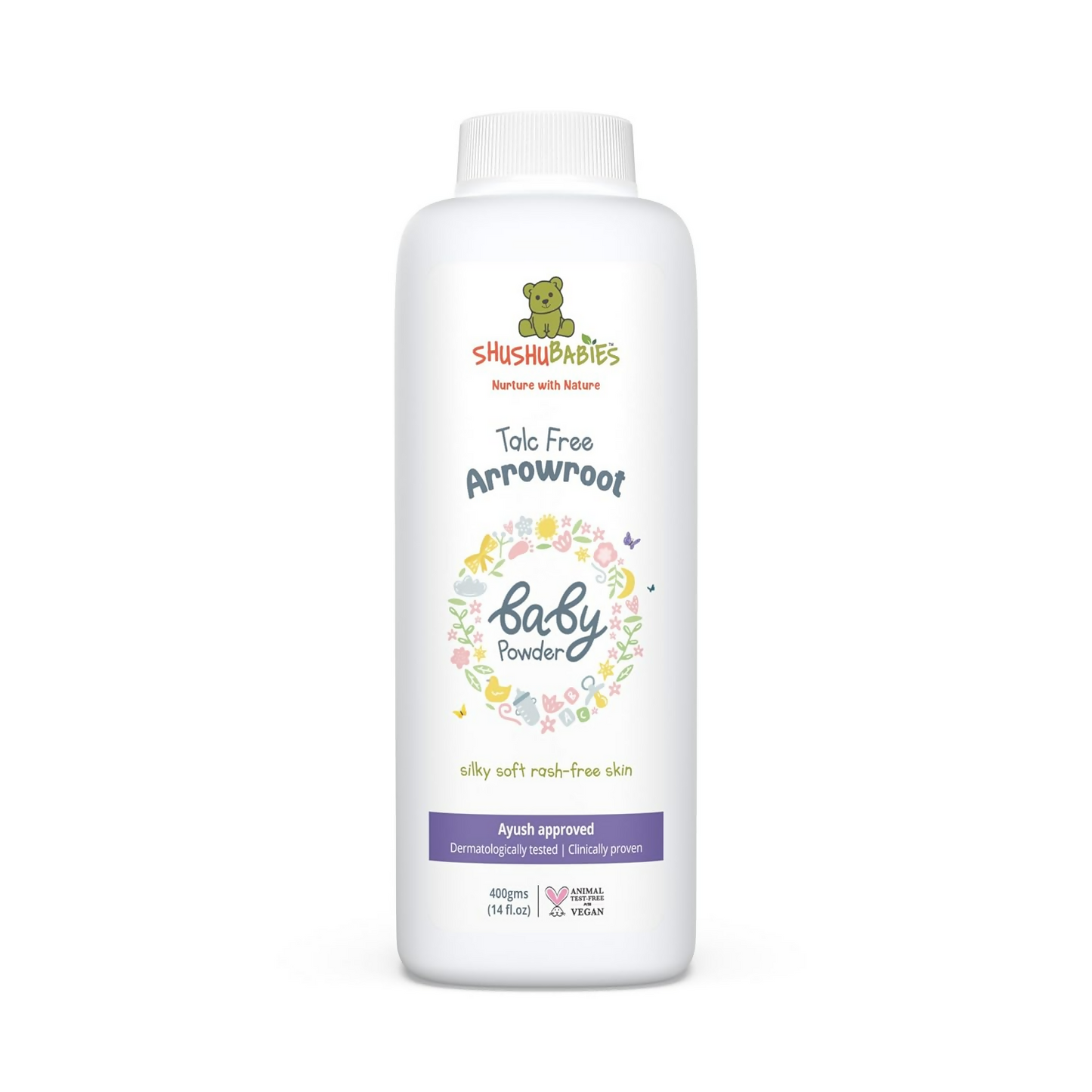 ShuShu Babies Talc Free Baby Powder with Arrowroot Extracts (under 0-3 Years Baby)