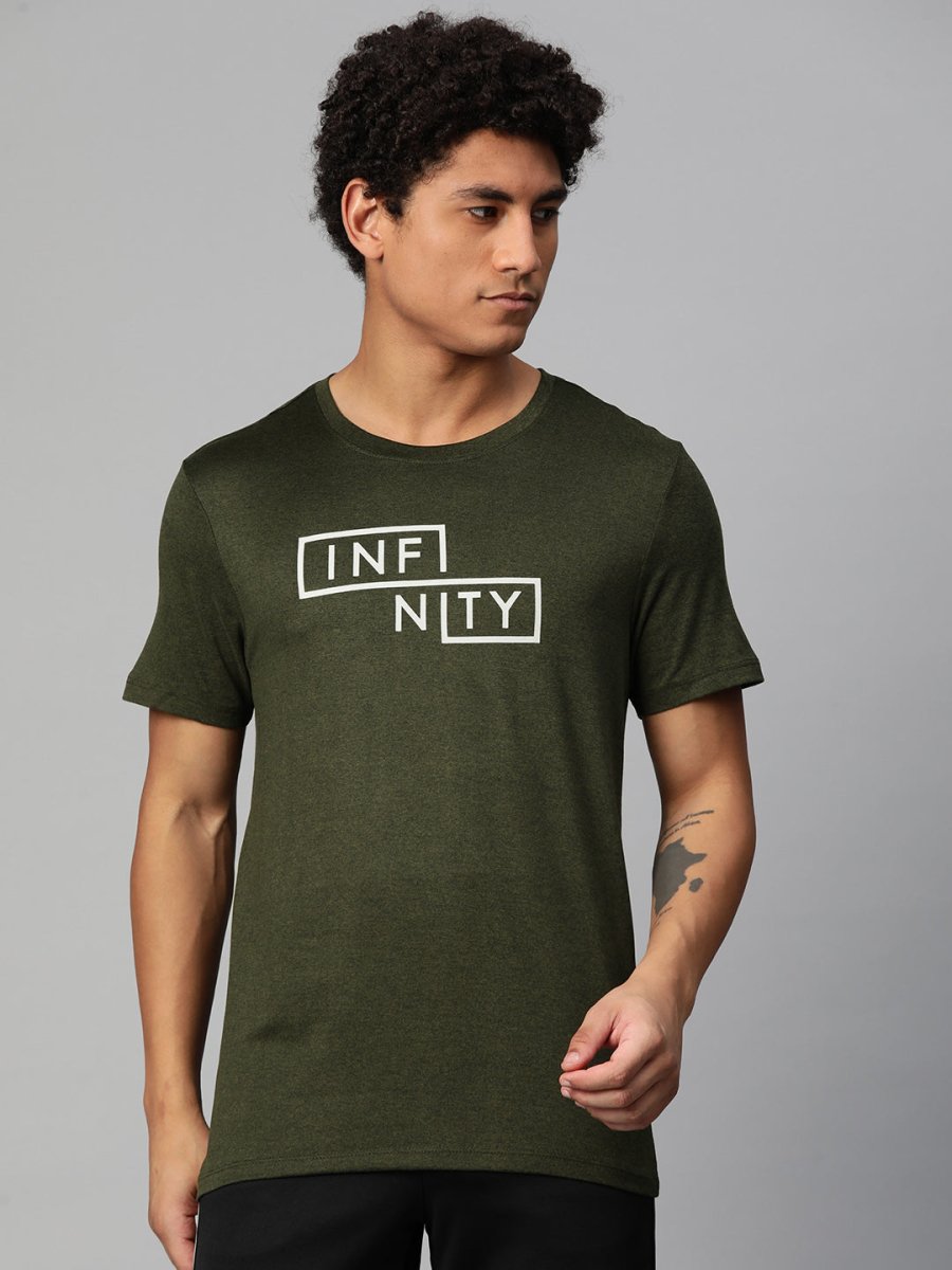 Alcis Typography Printed Anti Static Slim Fit T-shirt
