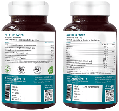 Bliss Welness Combo Pack of Body kidney & Liver Detox Veg Tablet