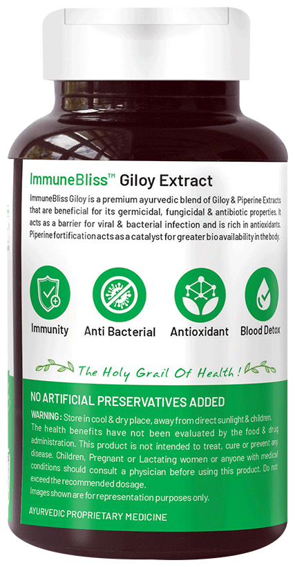 Bliss Welness Immune Health Giloy Biopiperine Veg Tablet