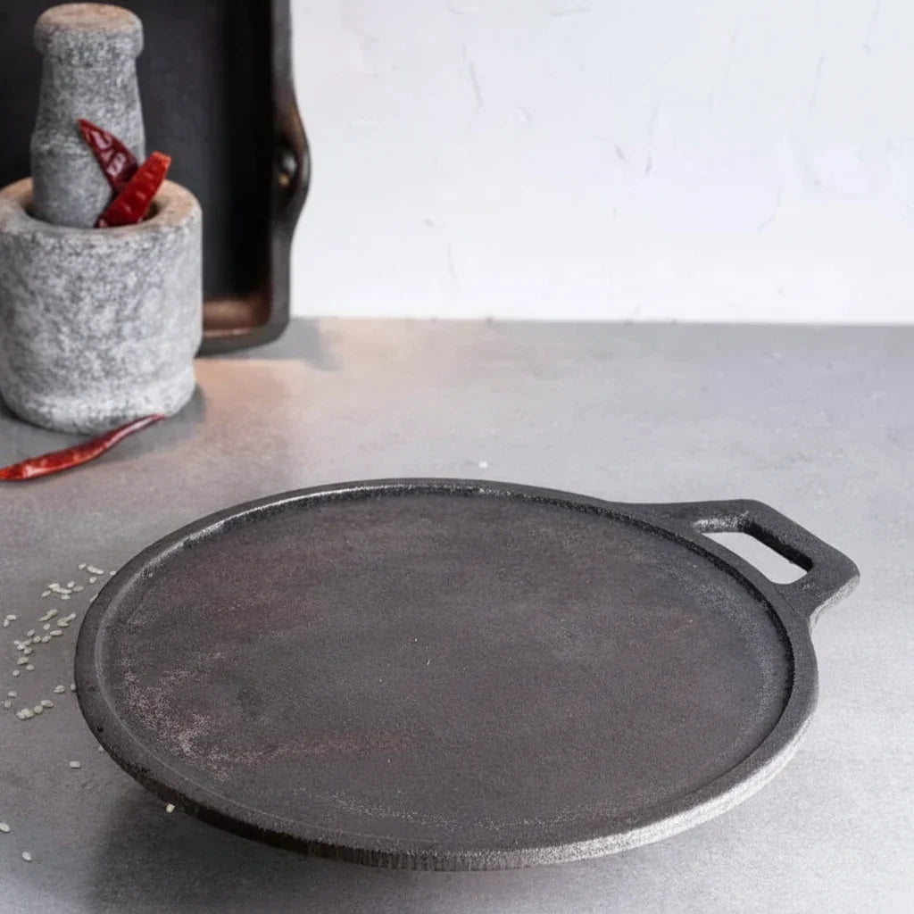 Zishta Cast Iron Dosa Tawa Pan Dosa Kallu Induction Friendly