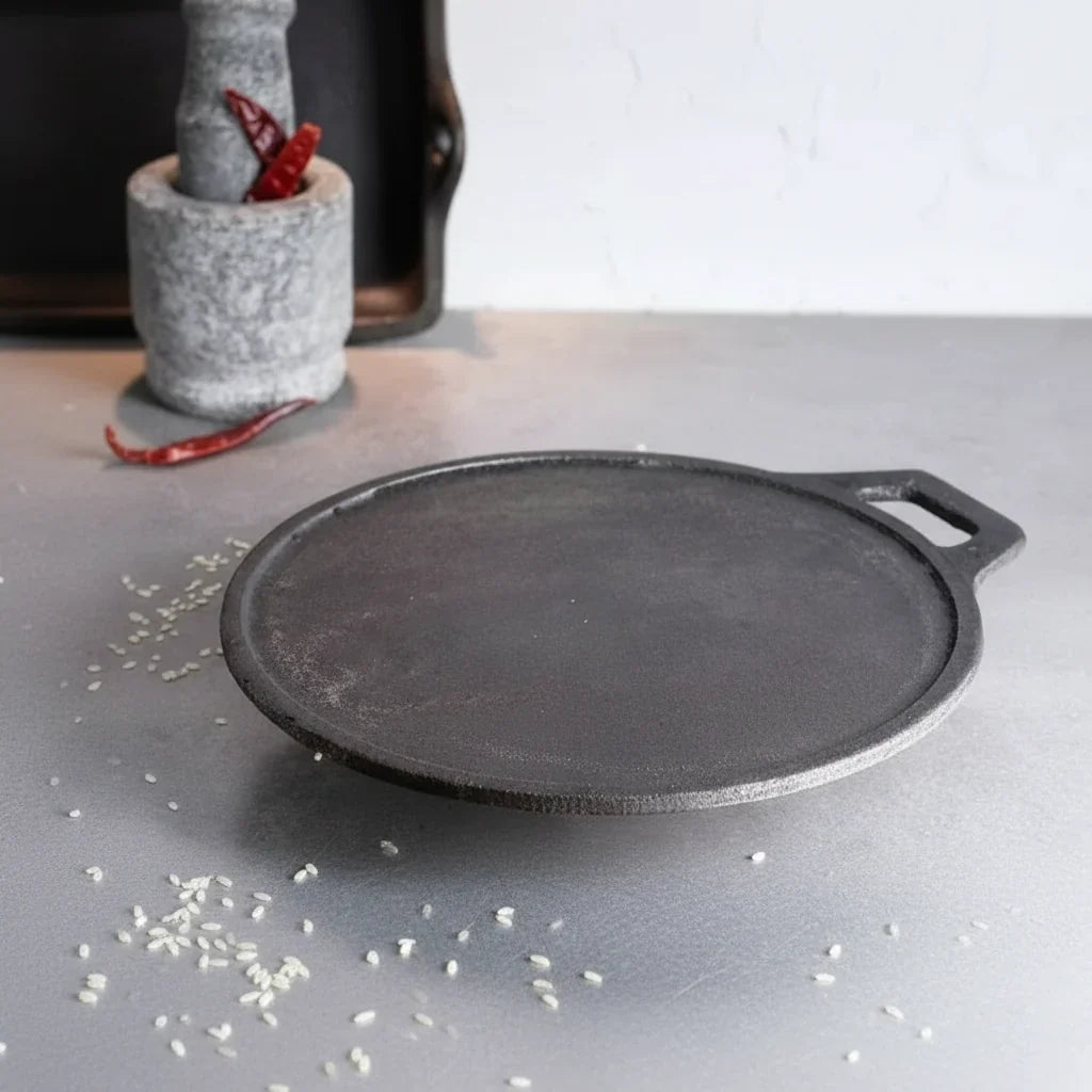 Zishta Cast Iron Dosa Tawa Pan Dosa Kallu Induction Friendly