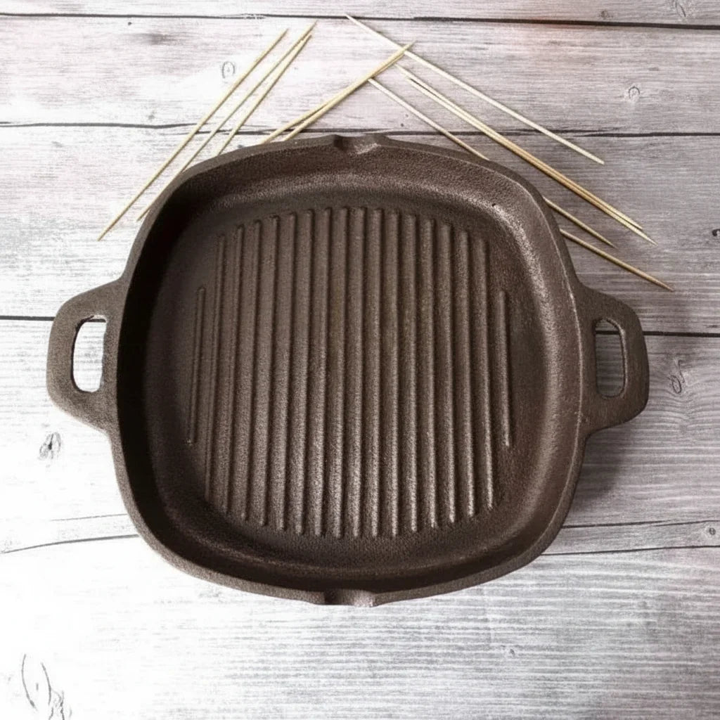 Zishta Cast Iron Grill Pan Induction Friendly