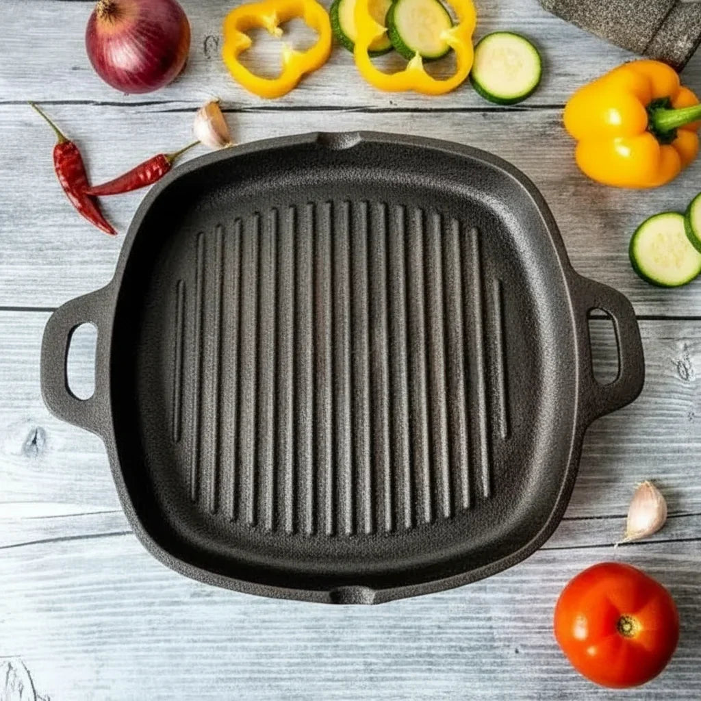 Zishta Cast Iron Grill Pan Induction Friendly