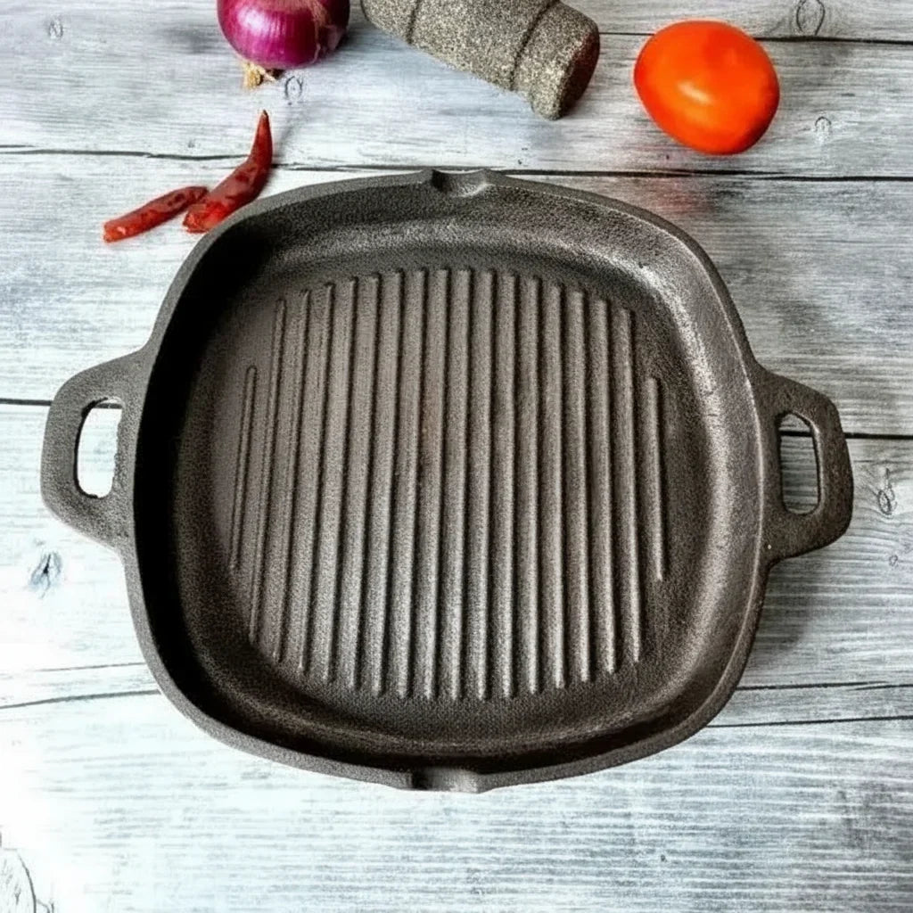 Zishta Cast Iron Grill Pan Induction Friendly