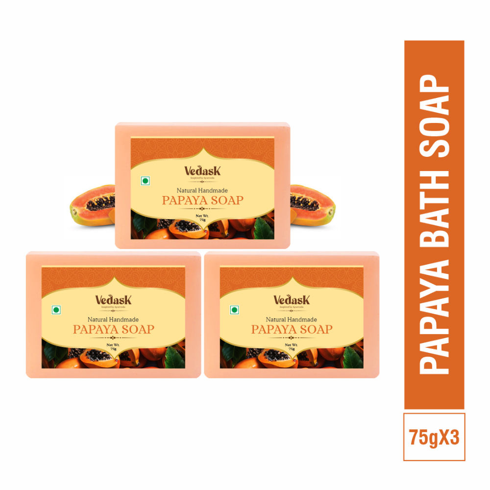 Vedask Organic Handmade Papaya Bath Soap