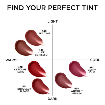 L'Oreal Paris Hyaluron Tint Lip Stain Serum Weightless Color - 635 Worth It Medium