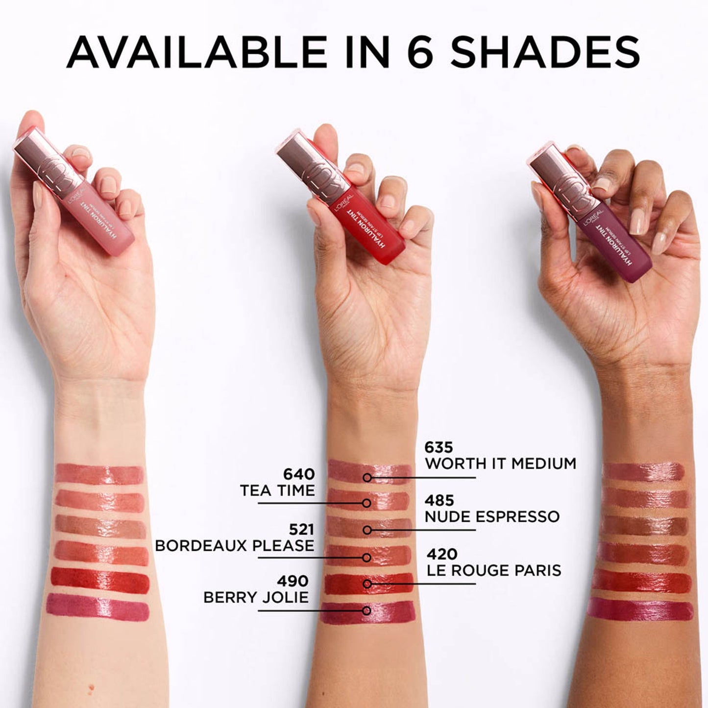 L'Oreal Paris Hyaluron Tint Lip Stain Serum Weightless Color - 635 Worth It Medium