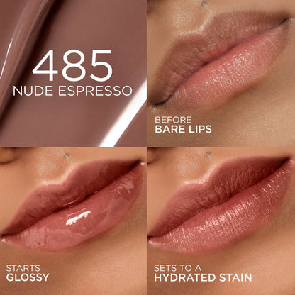 L'Oreal Paris Hyaluron Tint Lip Stain Serum Weightless Color - 485 Nude Espresso