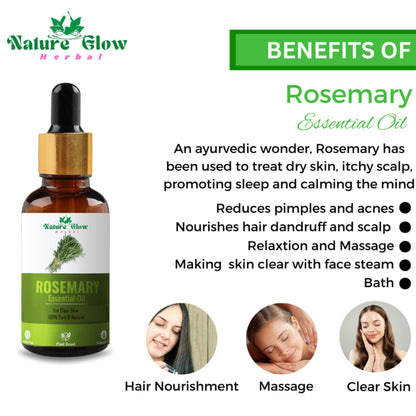 Nature Glow Herbal Rosmerry & Peppermint Hair Oil Combo