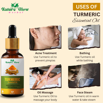 Nature Glow Herbal Sandalwood & Termaric Aromatherapy Oil Combo