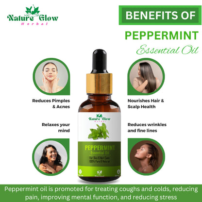 Nature Glow Herbal Tea Tree & Kumkumadi & Peppermint Esssential Oil Combo