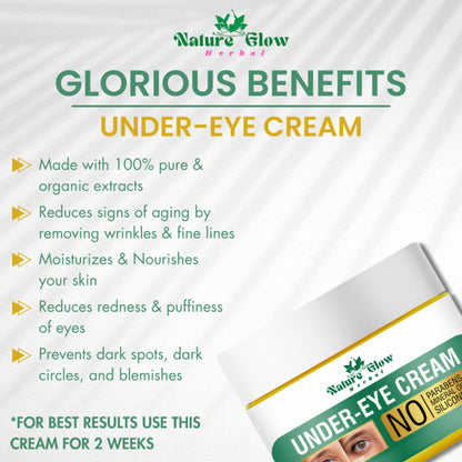 Nature Glow Herbal Under Eye Cream & Bluebery Roll On Combo