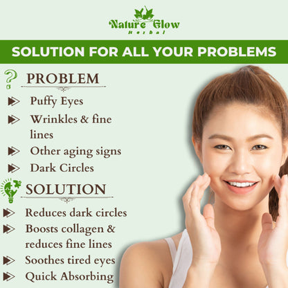 Nature Glow Herbal Under Eye Cream & Greentea Gel Roll On Combo