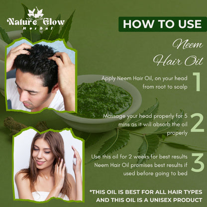Nature Glow Herbal Neem & Castor Hair Oil Combo