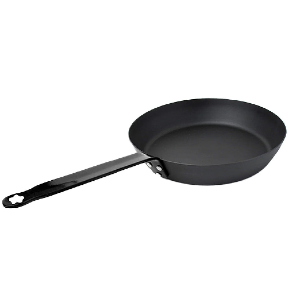 UMAI Carbon Steel Pan 28cm Pre-Seasoned Non-Stick Gas Induction Omelette Fish Fry Black