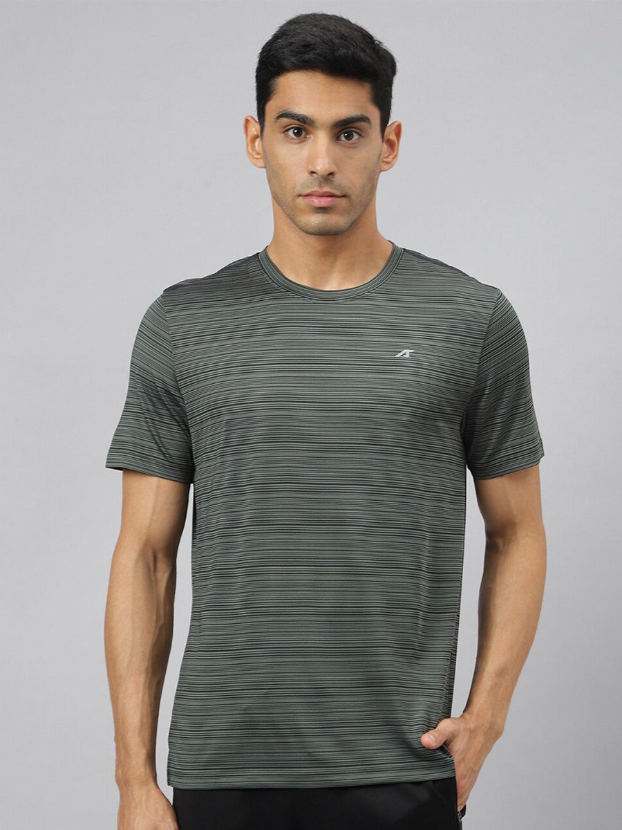 Alcis Men Stretch-X Anti-Static Slim-Fit Round Neck Running T-Shirt