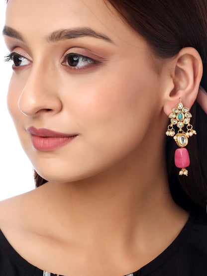 Shoshaa Gold Contemporary Drop Earrings